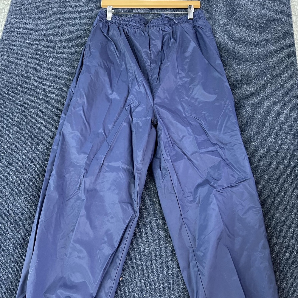 Franklin Sports Pants Mens Large Blue Nylon Track Windbreaker Lined‎ Joggers